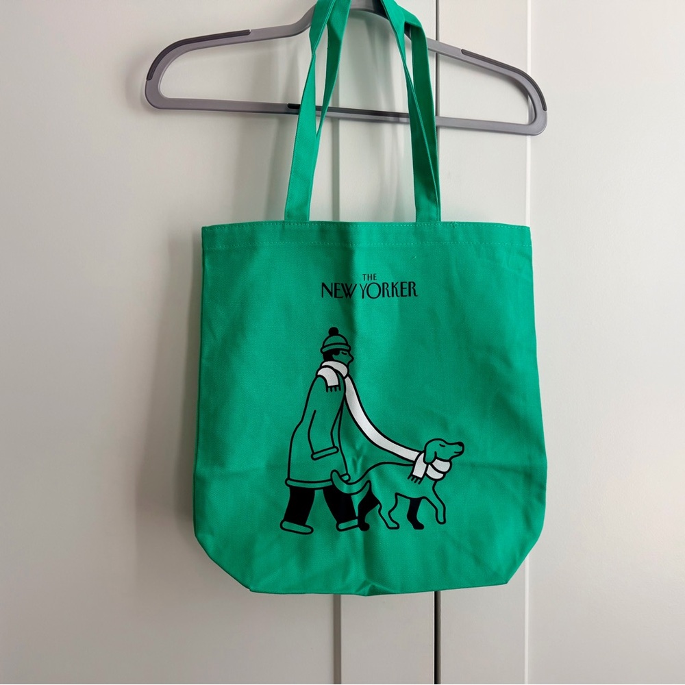 The New Yorker Limited Edition Tote Bag Laura Dirzyte Green Dog Walk